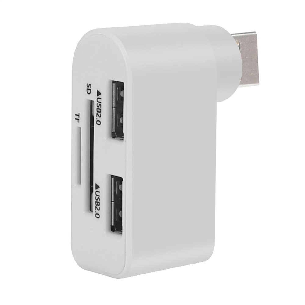 4 Port USB 2.0 Hub Dock - High Speed 480Mbps Splitter Compatible Laptop Notebook Tablet Desktop PC, Fast Rotating Multifunctional Connector | Lightweight Compact Design Ensuring Stable
