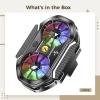 Semiconductor Phone Cooler Sf06, 3-Mode Cooling For And Android, Dual Fan Rgb Led Temperature Display, Optimized Heat Dissipation Streaming And Gaming, Universal Clip Included view 2