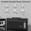 Cassette to MP3 Player via SD Card Cassette Converter with AM FM Radio,Cassette Tape Recorder,USB-C/2AA Power,Support External Microphone,3.5mm Headphone Jack for Music Playback, Students view 3