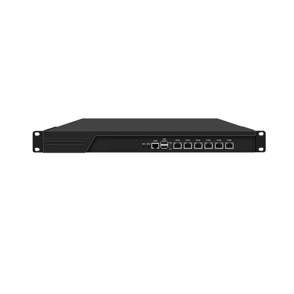 1U Rack Mount Firewall Appliance, OPNsense, VPN, 3th Gen Core I7 3520M, RJ65, 6 x Intel 2.5GbE I226-V LAN, GPIO, Console, 2G RAM, 32G SSD