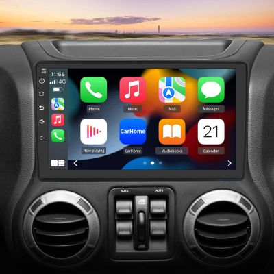 EagleNav Car Stereo [2GB+64GB] for Jeep Wrangler JK Compass Patriot/Chrysler/Dodge RAM Charger, 10 inch Touch Screen Android 13 Radio with Bluetooth GPS Wireless CarPlay Andriod Auto