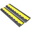 4" high 2-Piece Portable Automotive Curb Ramp, Heavy-Duty Plastic Threshold Ramp Track Interlocking Step Ramp Structure 6600 Lbs Load Capacity for Cars, Wheelchairs, Bikes, Motorcycle (2Pack) view 1