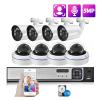 5MP POE NVR IP Camera System H.265+ 8CH Audio Outdoor Waterproof P2P CCTV System Motion Detection Security Surveillance(4T,NVR and 6pcs Camera) view 2