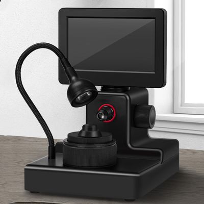 4.3 Inch LCD Digital Microscope, Digital Diamond Girdle Viewer with LED Fill Light, 50-1500X Magnification, Accurate Identification, for Jewelry Diamond Testing
