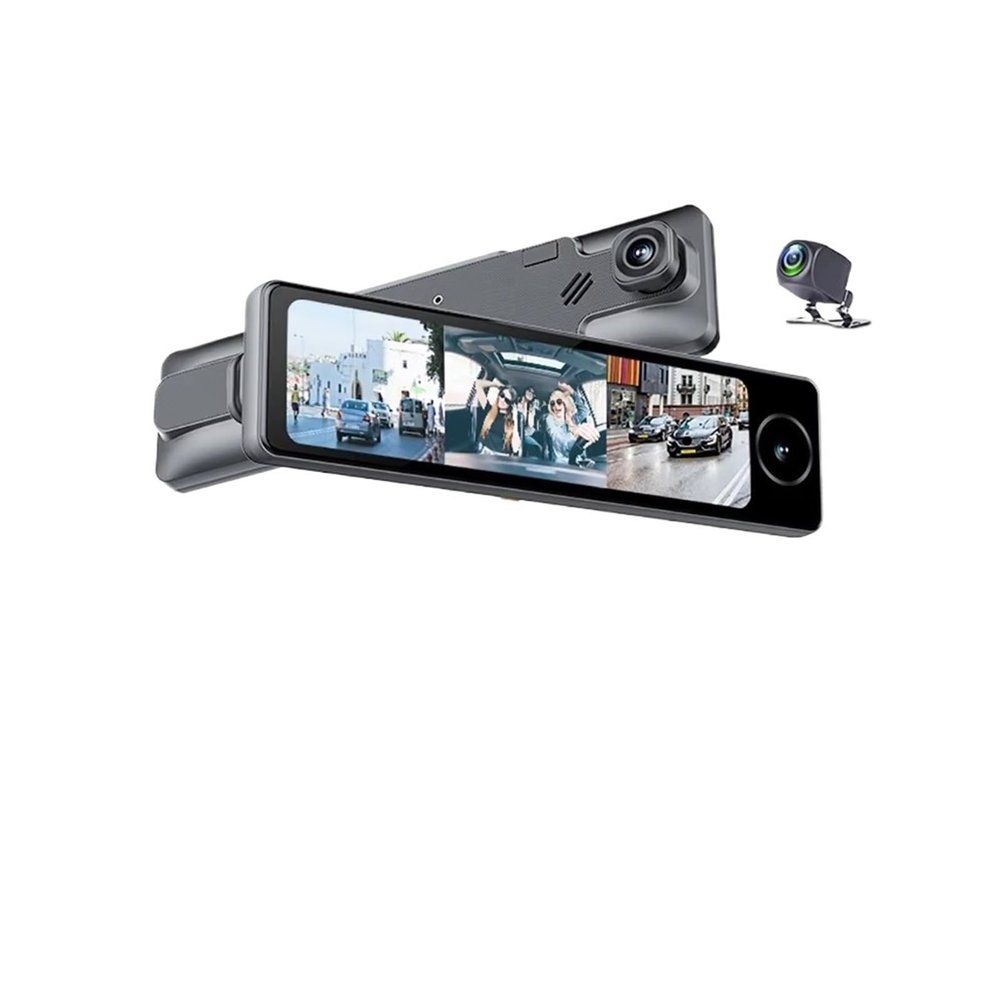 11.26 Inch 4G Video Recorder Rearview Mirror 3 Camerals Car DVR Dash Camera ADAS Android 8.1 FHD 1080P Special Bracket for Taxi(16g)