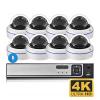 QDVOPHZA 8MP 4K CCTV Security Cameras System 8CH 4CH Video Surveillance Kit Home Outdoor Audio IP Camera Poe NVR Recorder Set(4PCS,4CH NVR and 2Cameras) view 2