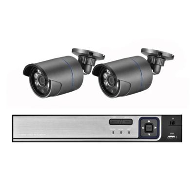 4K 8MP POE Security Camera System 4CH/8CH P2P AI Video Surveillance Kit Audio Outdoor Home 8MP IP Camera CCTV NVR Set(2T,4CH NVR and 2 Camera)