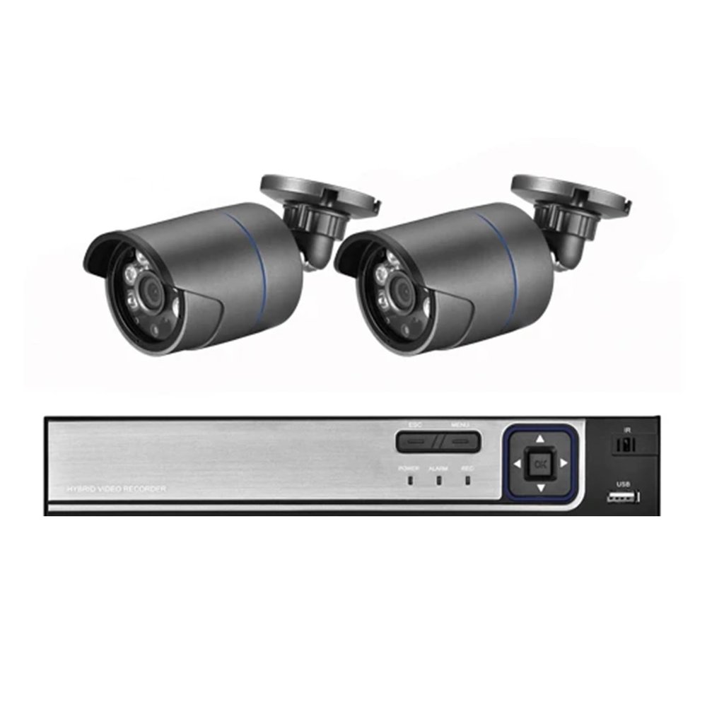 4K 8MP POE Security Camera System 4CH/8CH P2P AI Video Surveillance Kit Audio Outdoor Home 8MP IP Camera CCTV NVR Set(2T,4CH NVR and 2 Camera)