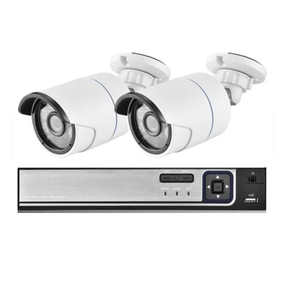 4K Ultra HD 8MP H.265 POE NVR Security System Kit Outdoor Waterproof Motion Detection CCTV IP Camera Audio Video Record Set(4T,4CH NVR and 2 Camera)
