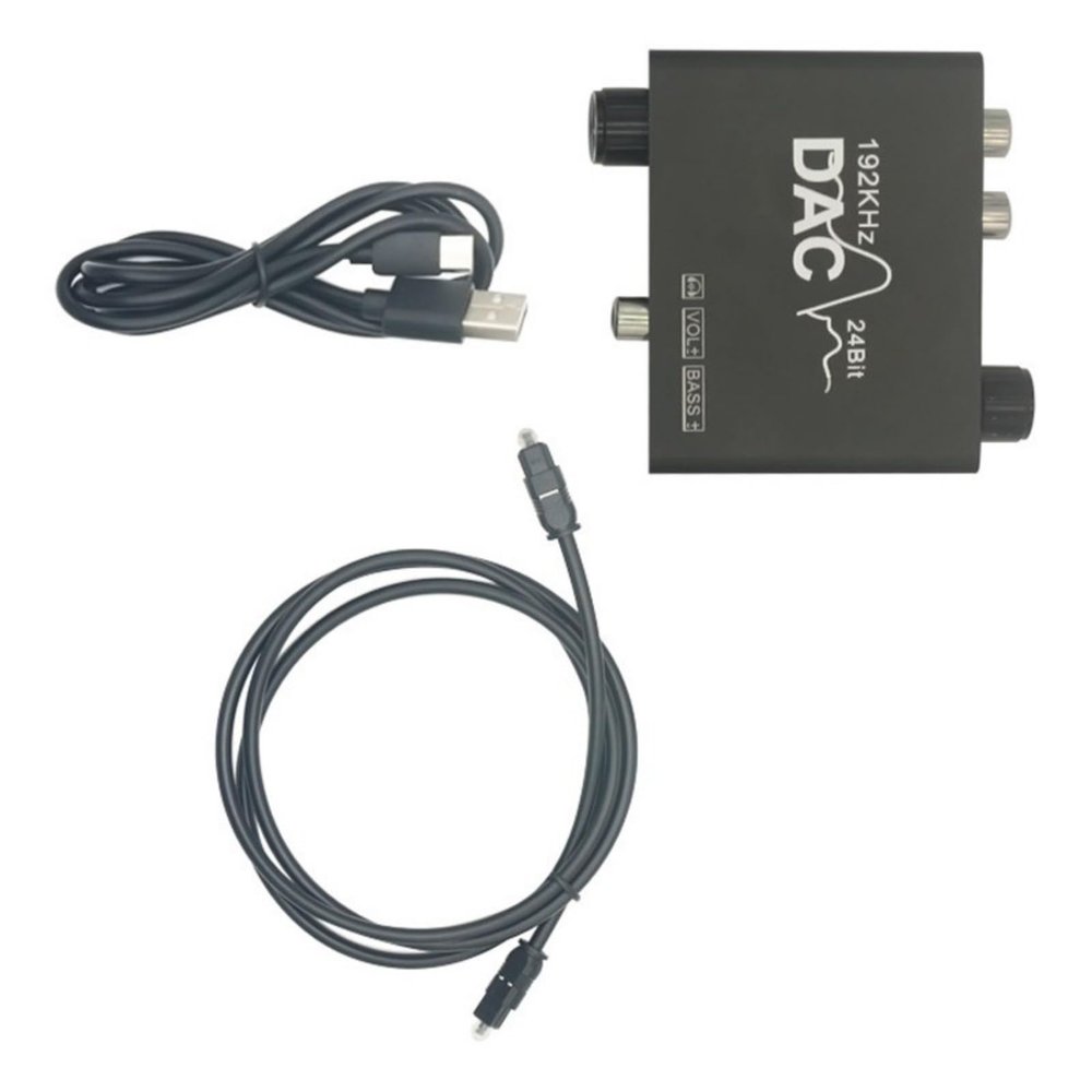 192KHz Digital to Analog Sound Converter with Sound Control Adjustment SPDIF for Game Console Portable Digital Analog Converter