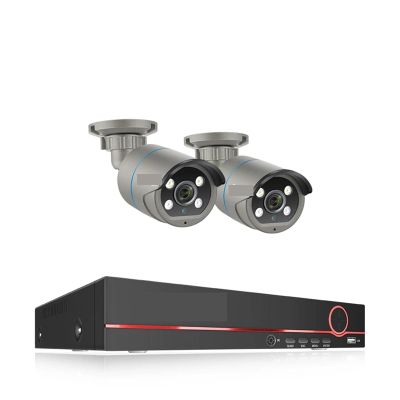 QDVOPHZA 8CH HD 4MP POE NVR Kit CCTV Security System H.265 Face Detect Outdoor Two-Way Audio IP Camera P2P Video Surveillance Set(4PCS,8CH NVR 2 Cameras)