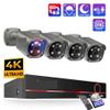 QDVOPHZA 4K Ultra HD 8MP Security POE NVR Kit Human Face Detect AI Smart Camera Outdoor Home CCTV Video Surveillance Camera Set(1t,8CH NVR and 4 Camera) view 2
