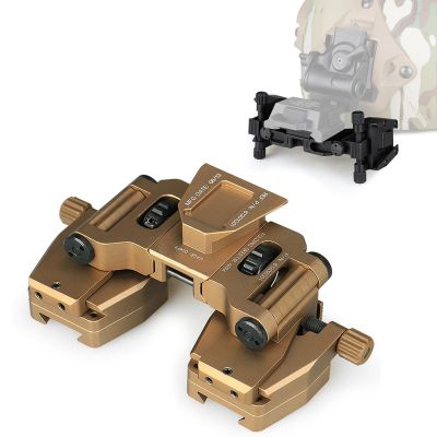 New Aluminum Night Vision Goggle Mount,Pvs-14 Night Vision Goggles Holder Adapter,Metal J Arm Mount Night Vision Goggles,Nvg Mount Dovetail J Arm Rhino Mount,for Outdoor Camping and Expl(Color:Golden)