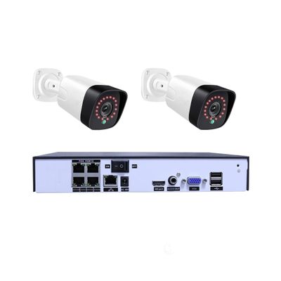 QDVOPHZA H.265+ 8CH 5MP POE Security System Kit Audio Recorder Rj45 Face Detection IP Camera Outdoor Waterproof CCTV Video NVR(1t,4ch NVRX2 Cam 5MP)