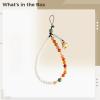 Deskium Stylish Beaded Wrist Strap For Phones, White Jade Bodhi, Colorful Beads, Animal Pendant, 27 Cm Length, Ideal For Women view 2
