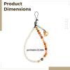 Deskium Stylish Beaded Wrist Strap For Phones, White Jade Bodhi, Colorful Beads, Animal Pendant, 27 Cm Length, Ideal For Women view 3