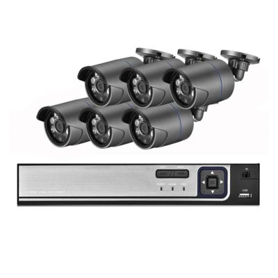 QDVOPHZA 4K 8MP POE Security Camera System 4CH/8CH P2P AI Video Surveillance Kit Audio Outdoor Home 8MP IP Camera CCTV NVR Set(4T,8CH NVR and 6 Camera)