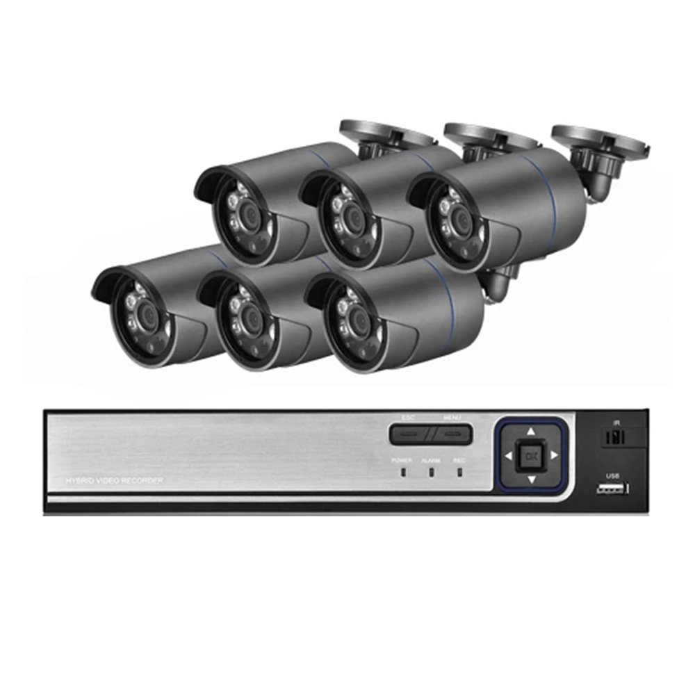 QDVOPHZA 4K 8MP POE Security Camera System 4CH/8CH P2P AI Video Surveillance Kit Audio Outdoor Home 8MP IP Camera CCTV NVR Set(4T,8CH NVR and 6 Camera)