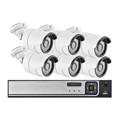 4K Ultra HD 8MP H.265 POE NVR Security System Kit Outdoor Waterproof Motion Detection CCTV IP Camera Audio Video Record Set(1T,8CH NVR and 6 Camera)