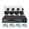 8CH 6MP HD POE Home Security Camera System Dual Lens Outdoor IP Camera Video Surveillance NVR Kit CCTV Human Detection(4PCS,NVR and 4 White) view 1