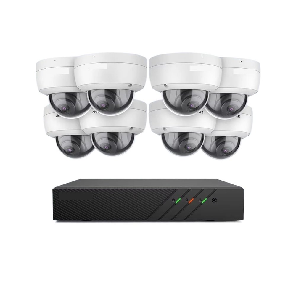 5MP FHD POE Network Video Security System H.265+ 6MP NVR with 5MP Weatherproof Surveillance POE Cameras Audio in IP Camera(4PCS,8pcs Cameras)