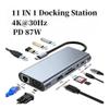 4/7/8/11in1 Docking Hub 4K USB Extended Multi-Interface HUB Type-C Docking Station fo Compute Expander (11in1) view 2