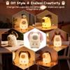 Cute Capybara Night Light with DIY Hairstyle ,Squishy Silicone Lamp, Nursery Nightlight for Kids, Rechargeable Touch Bedside Lamp, Bedroom Decor, Baby Boys Girls,White Elephant Gifts,Funny Xmas Gifts view 2