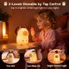 Cute Capybara Night Light with DIY Hairstyle ,Squishy Silicone Lamp, Nursery Nightlight for Kids, Rechargeable Touch Bedside Lamp, Bedroom Decor, Baby Boys Girls,White Elephant Gifts,Funny Xmas Gifts view 4