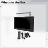 Tv Mini Portable 5 Inch (12.7 Cm) Rechargeable, With Tuner Atsc Digital, Design Compact For Car And Home Use, Includes Remote, Antennas Dual, And Adapter Power view 2
