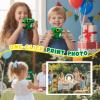 Kids Instant Print Camera with Dinosaur Silicone Cover,1080P HD Digital Video Cameras for Kids with Print Paper & SD Card,Christmas Birthday Gifts for Girls Boys 3-10 Years (Green) view 4