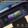 Sanpyl Ergonomic RGB Backlit Keyboard with 69 Keys USB Wired, Adjustable Brightness Comfortable Split Keyboard for PC/Laptop, Compact V Shaped Design view 2