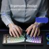 Sanpyl Ergonomic RGB Backlit Keyboard with 69 Keys USB Wired, Adjustable Brightness Comfortable Split Keyboard for PC/Laptop, Compact V Shaped Design view 3