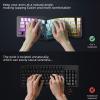 Sanpyl Ergonomic RGB Backlit Keyboard with 69 Keys USB Wired, Adjustable Brightness Comfortable Split Keyboard for PC/Laptop, Compact V Shaped Design view 4