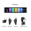12 Inch 4 Cameras ADAS BSD Dash Cam 4K Car DVR Rear View Mirror 1800P Video Recording4 Channel Recorder Registrar(128G) view 2