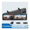 12 Inch 4 Cameras ADAS BSD Dash Cam 4K Car DVR Rear View Mirror 1800P Video Recording4 Channel Recorder Registrar(128G) view 3
