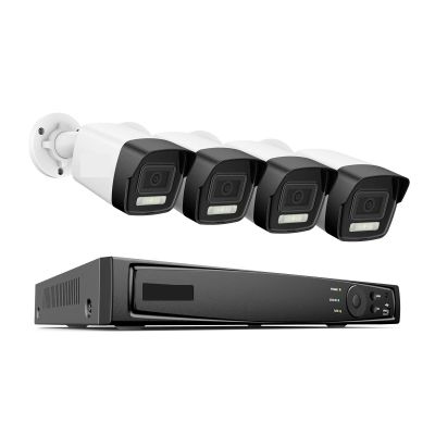 4K Ultra HD PoE Network Video Security System 8CH 8MP H.265 Surveillance NVR 4x4K HD IP67 POE CCTV POE IP Cameras Kit(1t,8pcs Side Brush)