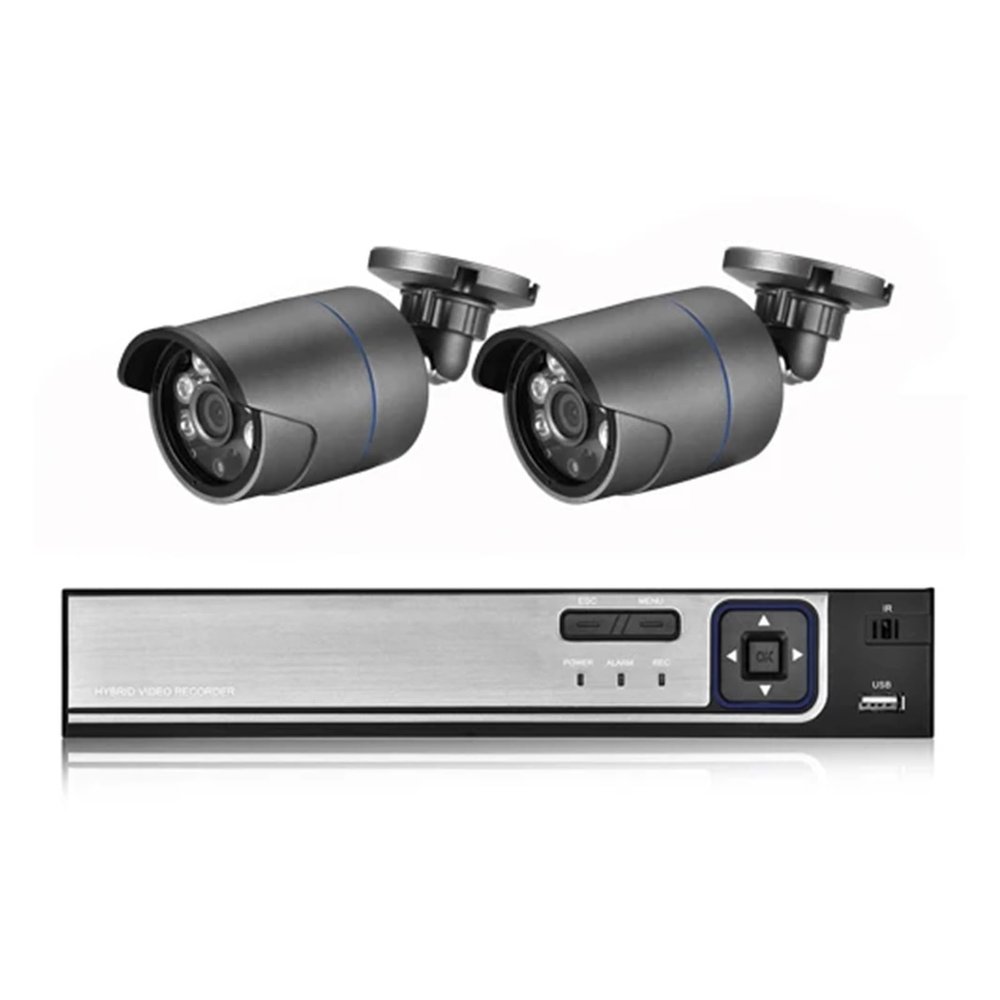 H.265+ 8CH 4MP POE Security System NVR Kit 2560 * 1440 Audio IP Camera Outdoor Face Detect CCTV Video Surveillance NVR Set(2T,8CH NVR and 2 Camera_NO Card)