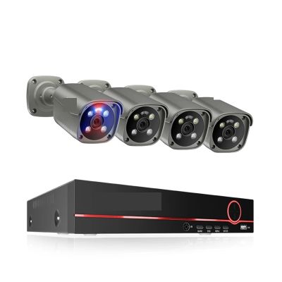 QDVOPHZA 8CH 5MP 8MP 4K POE Camera System Two Way Audio Colorful Night Smart AI Face Detection CCTV Video Surveillance Clearance(4PCS,8CH 4pcs 8MP Camera)