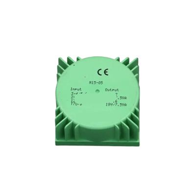 1pcs 15VA Green Square 15W Sealed toroidal Transformers M15-05 Output Voltage AC Dual 18V(2 * 18V)