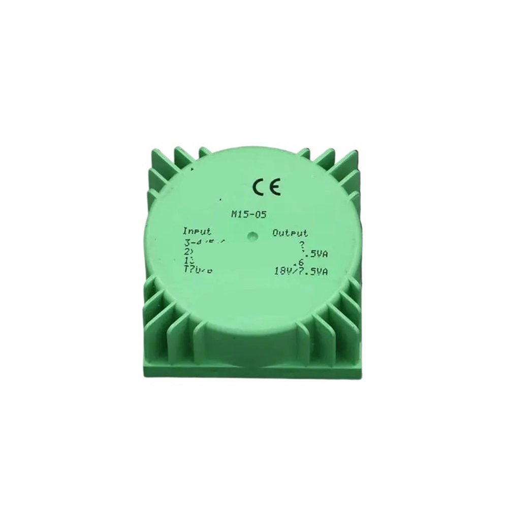 1pcs 15VA Green Square 15W Sealed toroidal Transformers M15-05 Output Voltage AC Dual 18V(2 * 18V)
