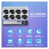 QDVOPHZA 4K 8MP Security Camera System H.265 POE NVR Kit CCTV Dome IP Camera Face Detect Audio Record Video Surveillance Set(1t,4CH NVR and 4 Camera) view 3