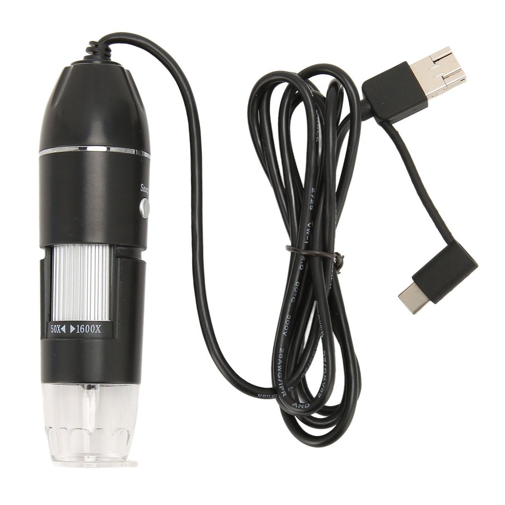 Chiyyak Portable Digital Microscope, 3 in 1 Magnifier Camera USB Type C Micro USB 1920x1440 for PC