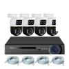8CH 6MP HD POE Home Security Camera System Dual Lens Outdoor IP Camera Video Surveillance NVR Kit CCTV Human Detection(3T(),NVR and 4 White) view 1