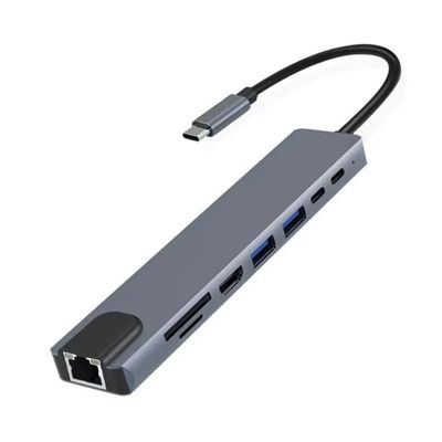 4/7/8/11in1 Docking Hub 4K USB Extended Multi-Interface HUB Type-C Docking Station fo Compute Expander (8in1)