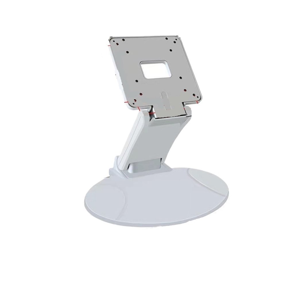 14-24" Desktop Monitor Holder With VESA Hole Folding TV Screen Stand Screen Mount Support Metal Bracket For Office Home School(White-Round)