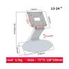 14-24" Desktop Monitor Holder With VESA Hole Folding TV Screen Stand Screen Mount Support Metal Bracket For Office Home School(White-Round) view 2
