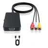 3RCA Female/Male to HDTV Converter Composite to Adapter 1080P Video Transmission for Gaming Console Adapter for VCR/vcd Player Game Console view 1