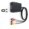 3RCA Female/Male to HDTV Converter Composite to Adapter 1080P Video Transmission for Gaming Console Adapter for VCR/vcd Player Game Console view 2