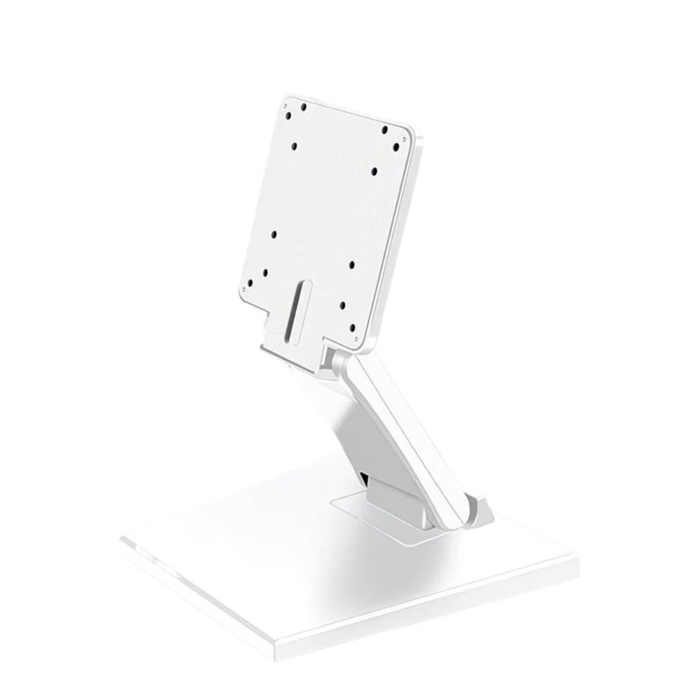 14-24" Desktop Monitor Holder With VESA Hole Folding TV Screen Stand Screen Mount Support Metal Bracket For Office Home School(White-Square)