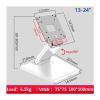 14-24" Desktop Monitor Holder With VESA Hole Folding TV Screen Stand Screen Mount Support Metal Bracket For Office Home School(White-Square) view 2